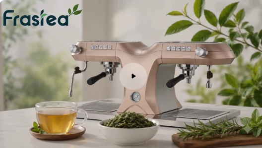 Frastea machine with freshly brewed tea
